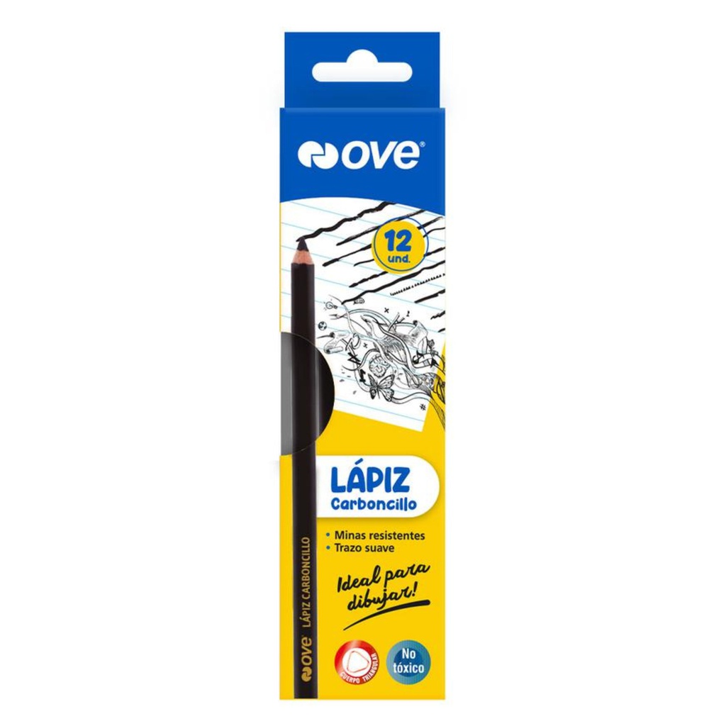LAPIZ CARBONCILLO OVE (12 UND)