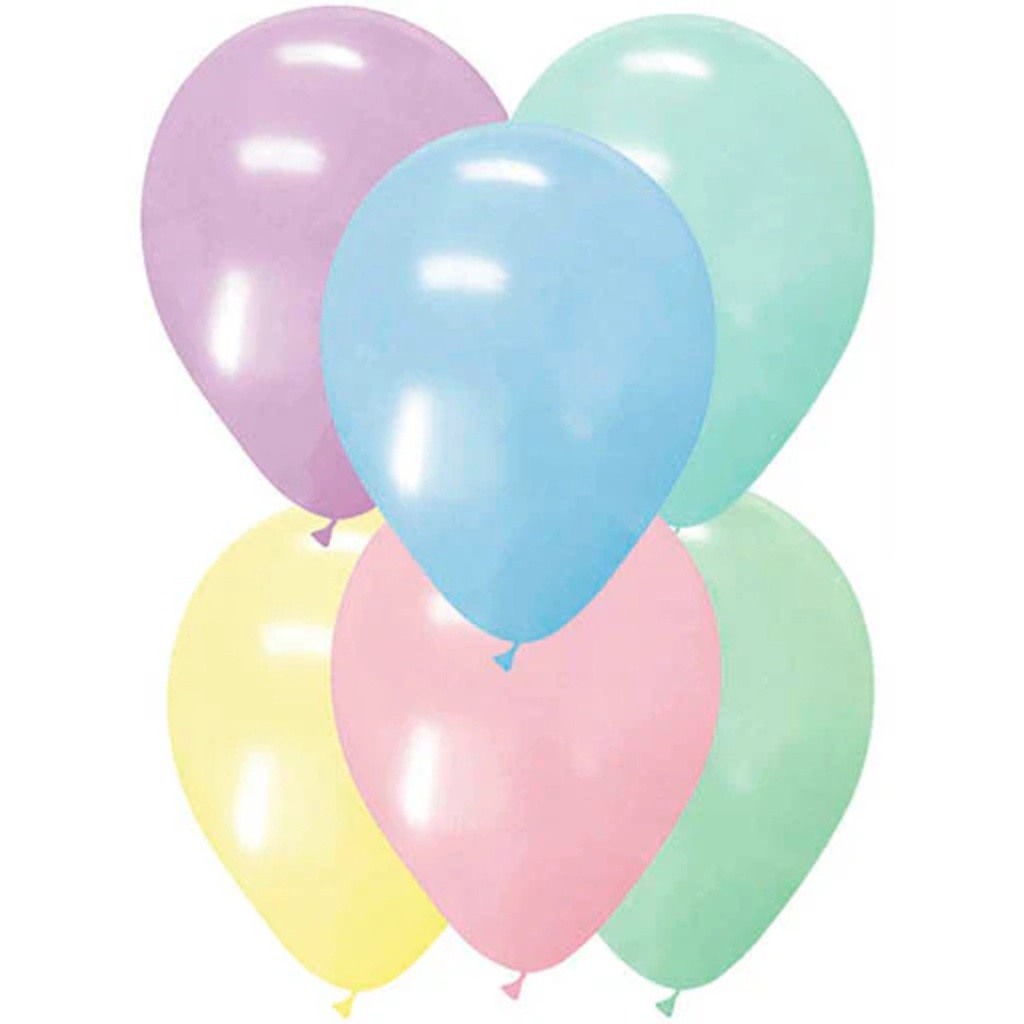 BOLSA DE GLOBOS PASTEL MATE #12 100 UND